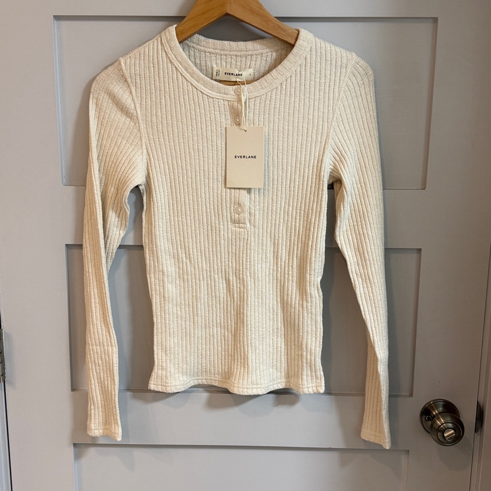 NWT Everlane Cozy Rib Henley S - Picture 2 of 6